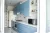 Прямая глянцевая кухня Blue Metallic